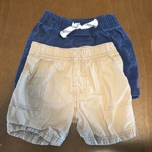 Kids Tan and Blue Shorts. Brand Carter's. Size 18mo